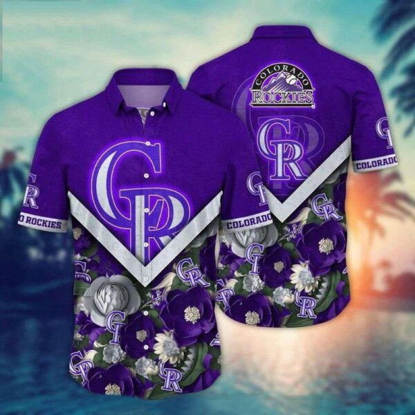 Royal Rockies Garden – Colorado Rockies MLB Tropical Floral Shirt