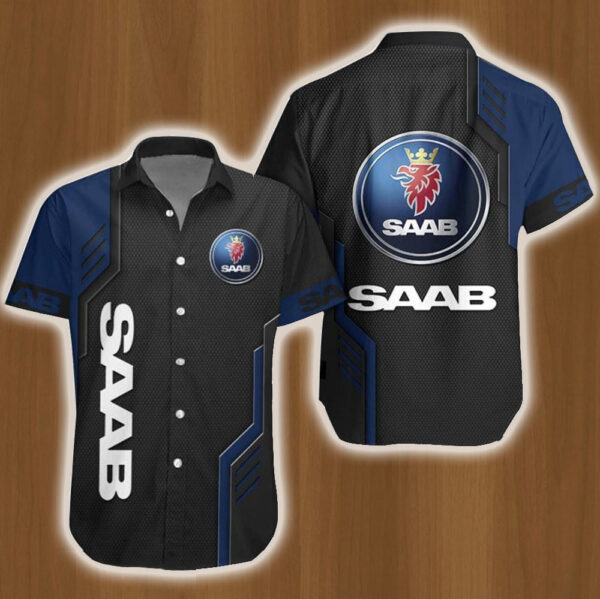 Saab Logo Car Hawaiian Shirt Gift Ideas