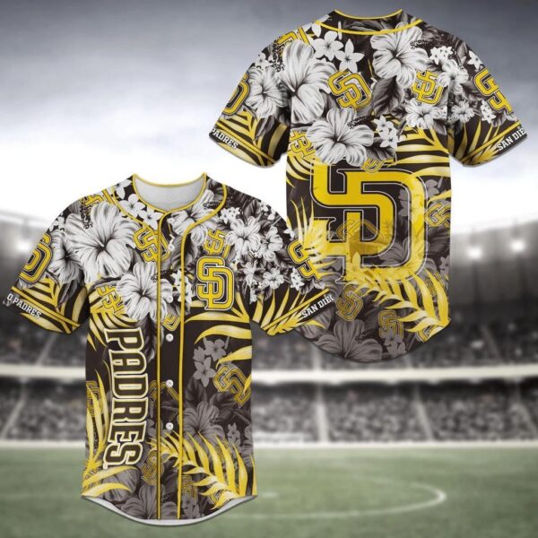 San Diego Padres MLB Baseball Jersey Shirt Flower