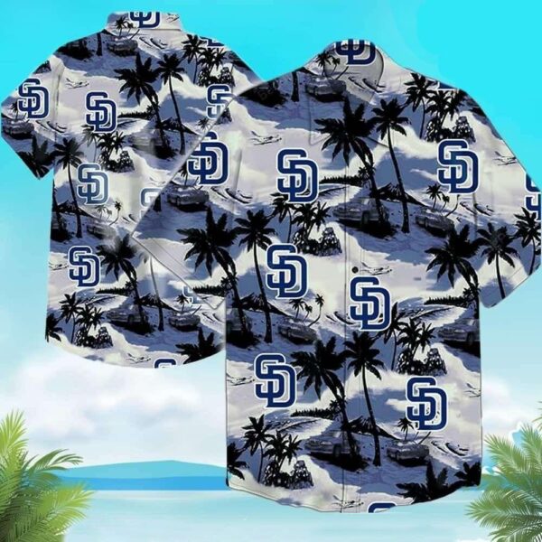 San Diego Serenity – Padres Palm Silhouettes Hawaiian Shirt