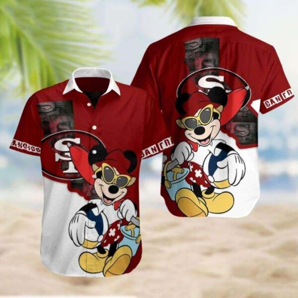 San Francisco 49ers Hawaiian Shirt – Mickey’s Playful Aloha