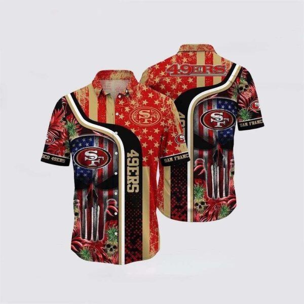 San Francisco 49ers Hawaiian Shirt – Tropical Skull Touch For 49ers Fans