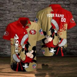 San Francisco 49ers Mickey Personalized Hawaiian Shirt