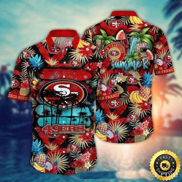 San Francisco 49ers Sunset Beach Party Aloha Shirt