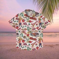 San Francisco 49ers Thematic Stadium Print Hawaiian Shirt