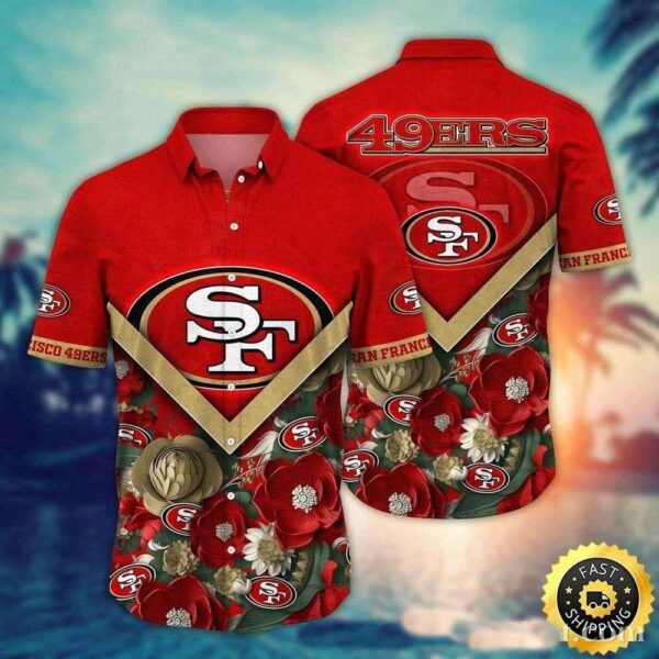 San Francisco 49ers Victory Rose Hawaiian Shirt