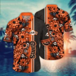 San Francisco Giants Floral Fanfare Tropical Hawaiian Shirt – Vibrant Orange