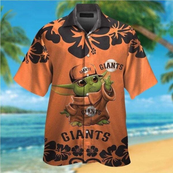 San Francisco Giants Hawaiian Shirt – Baby Yoda Hibiscus Edition