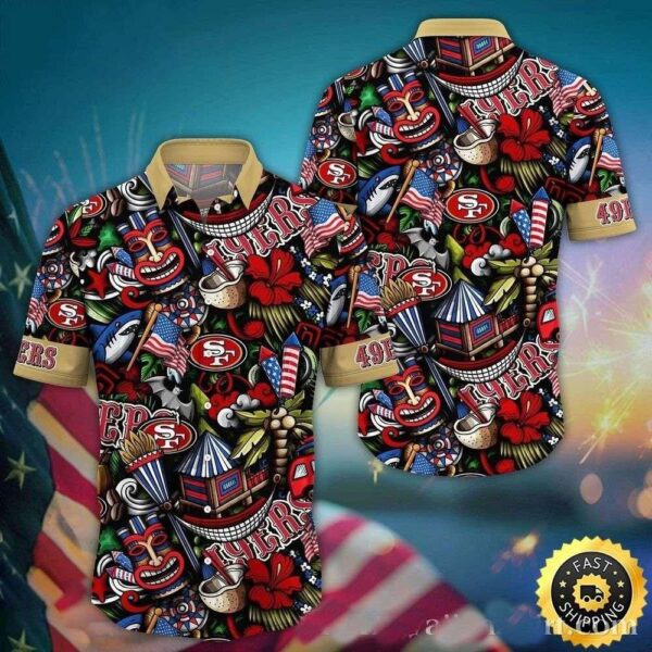 San Francisco Tiki Fest 49ers Hawaiian Shirt