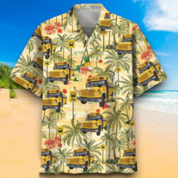 School Bus Coconut Hawaiian Shirt Special Gift For Men Women