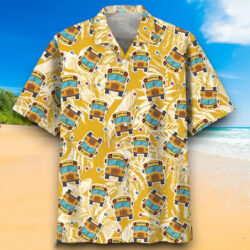 School Bus Tropical Hawaiian Shirt Special Gift For Men Women