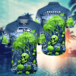 Seattle seahawks Halloween Skull Pumpkin – NFL Hawaiian Shirt