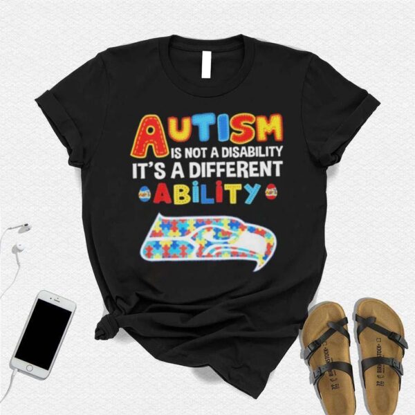 Seattle Seahawks NFL Autism Is Not A Disability 2024 Shirt