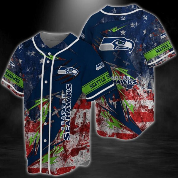 Seattle Seahawks NFL Baseball Jersey Shirt with Unique Design