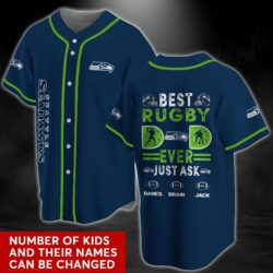 Seattle Seahawks NFL Team Personalized Baseball Jersey Shirt