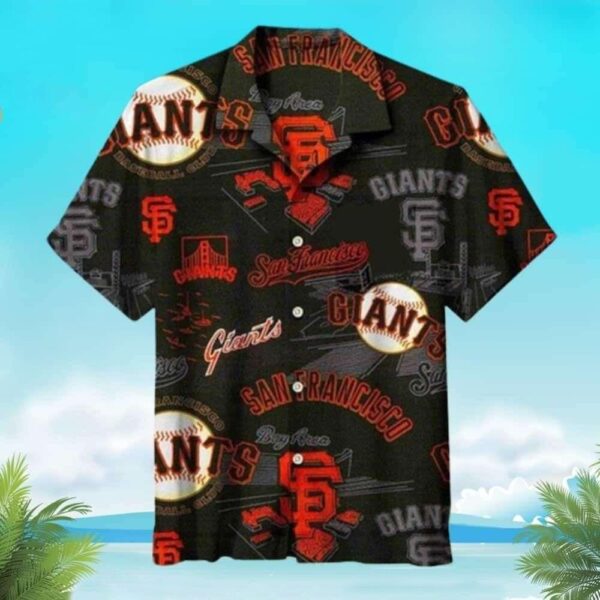 SF Giants Night Game Hawaiian Shirt – Logos And Scripts Blackout