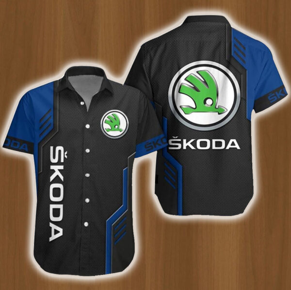 Skoda Logo Car Hawaiian Shirt Gift Ideas