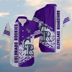 Sleek Colorado Rockies Guardian Stripe MLB Hawaiian Shirt