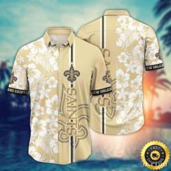 Sun-kissed New Orleans Saints Tropical Hawaiian Shirt Mens