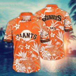 Sun-Kissed SF Giants Hawaiian Shirt – White Floral Breeze Edition