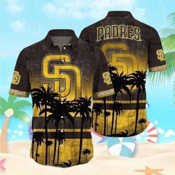 Sunset Palms – San Diego Padres Evening Beach MLB Aloha Shirt