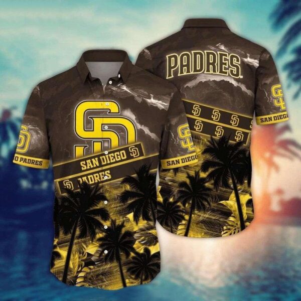 Sunset Palms San Diego Padres Tropical Hawaiian Shirt