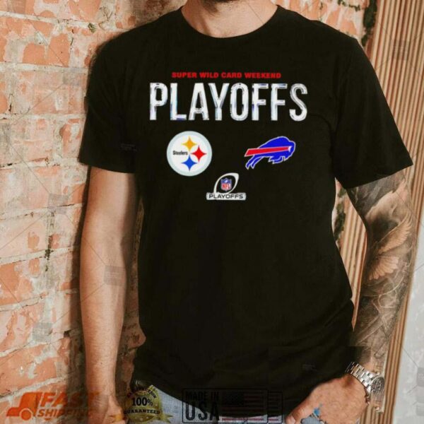 Super Wild Card Weekend playoffs Steelers vs Bills NFL logo 2024 shirt