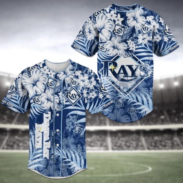 Tampa Bay Rays MLB Baseball Jersey Shirt Flower