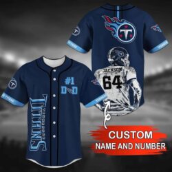 Tennessee Titans NFL Custom Name Baseball Jersey Shirt