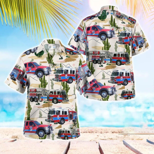 Texas, Sheldon Community Fire & Rescue Aloha Hawaiian Shirt