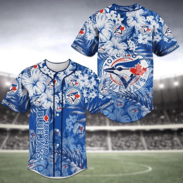 Toronto Blue Jays MLB Baseball Jersey Shirt Flower