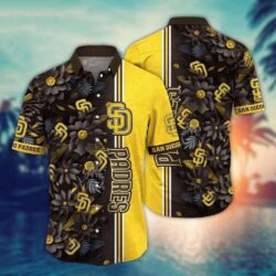 Tropical Night Game – San Diego Padres Floral MLB Hawaiian Shirt