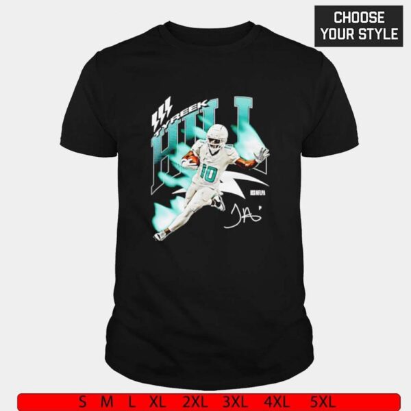 Tyreek Hill Miami Dolphins Lighting Signature Shirt