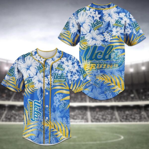 UCLA Bruins NCAA Baseball Jersey Shirt Flower