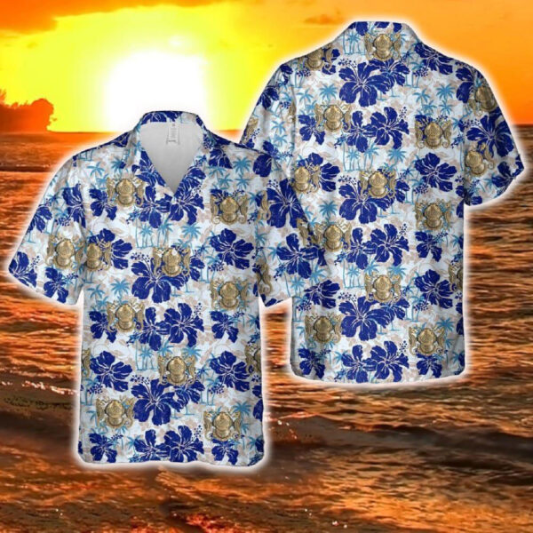 US Navy Diving Medical Officer Hawaiian Shirt