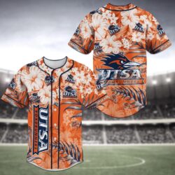 UTSA Roadrunners NCAA Baseball Jersey Shirt Flower