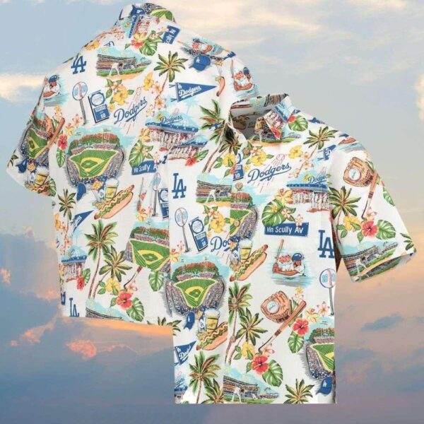 Vin Scully Avenue Dodgers Stadium View MLB Hawaiian Shirt – Iconic Landmarks