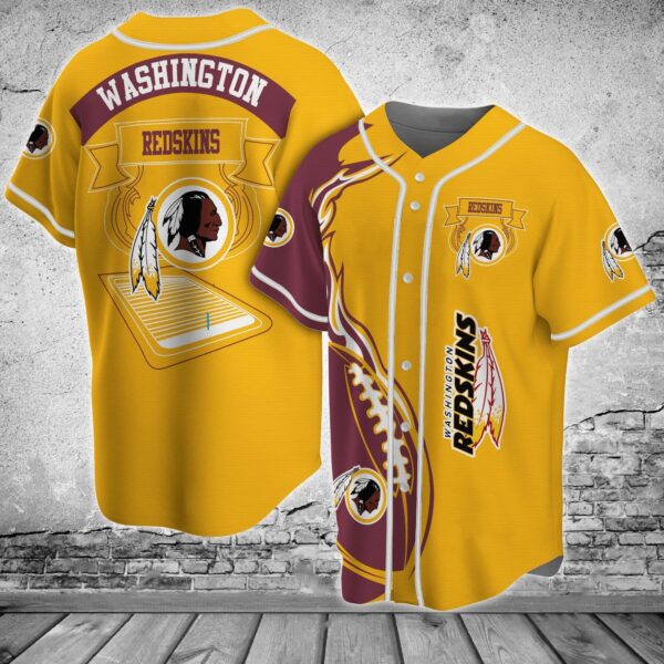 Washington Redskins NFL Baseball Jersey Shirt