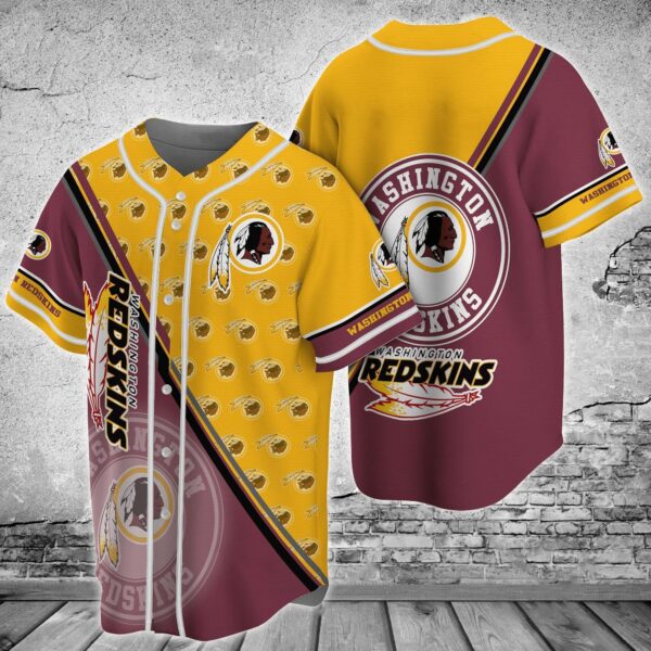 Washington Redskins NFL Baseball Jersey Shirt V2