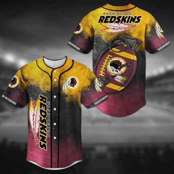 Washington Redskins NFL Baseball Jersey Shirt V4