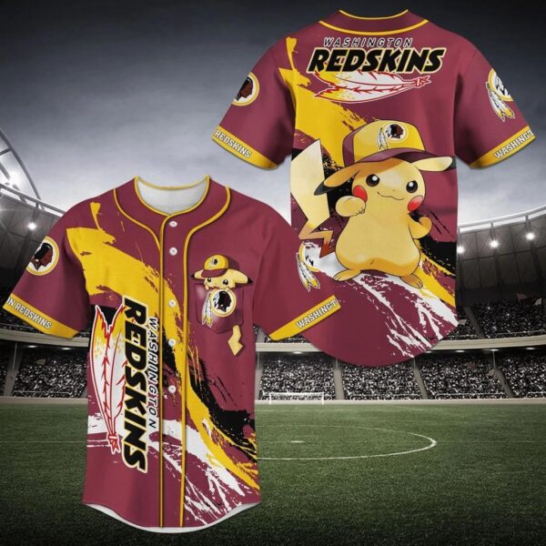 Washington Redskins NFL Baseball Jersey Shirt V7