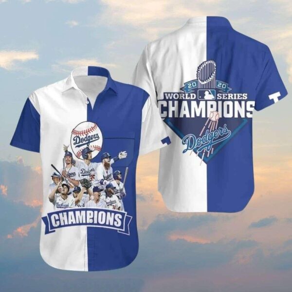 World Series Champions LA Dodgers MLB Aloha Shirt – Victory Celebration