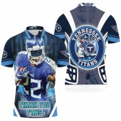 #22 Derrick Henry Thanks You Fan Tennessee Titans Afc South Division Champions Super Bowl Polo Shirt