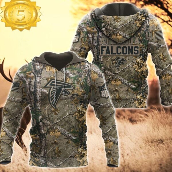 Atlanta Falcons Hunting Camo NFL 3D Hoodie Shirt