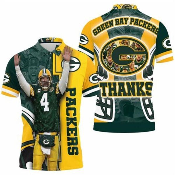 Brett Favre Green Bay Packers Thanks Nfl Season Nfc North Winner Personalized Polo Shirt