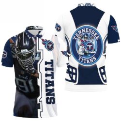 Cameron Wake 91 Tennessee Titans Afc South Division Super Bowl 3d Polo Shirt