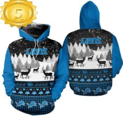 NFL Detroit Lions 3D All Over Print Hoodie Shirt Gift For Xmas