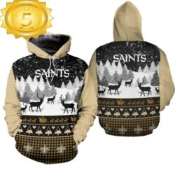 NFL New Orleans Saints 3D All Over Print Hoodie Shirt Gift For Xmas