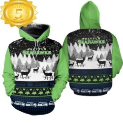 NFL Seattle Seahawks 3D All Over Print Hoodie Shirt Gift For Xmas