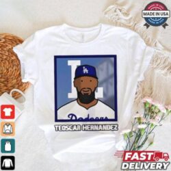 Los Angeles Dodgers Teoscar Hernandez cartoon card photo - Image 1 - rugbyfanstore.com